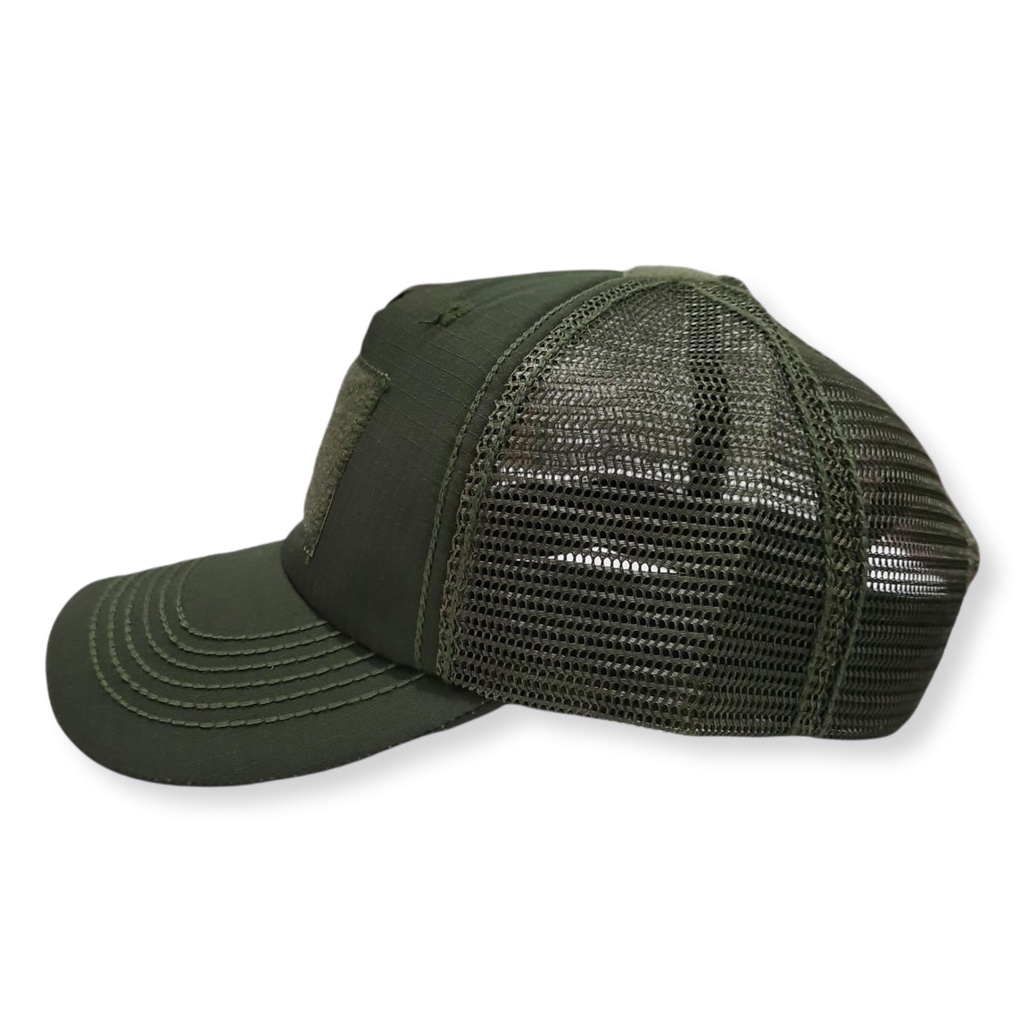 Topi Tactical/Perekat Kombinasi Jaring Hitam, Krem, Abu, Hijau Olive/Pol PP