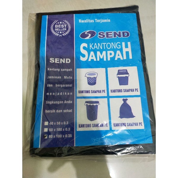 

KRESEK SAMPAH 80x100 & 60x100 /KANTONG SAMPAH MERK SEND / TRASHBAG