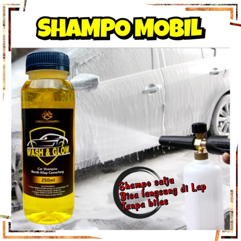 SAMPO MOBIL Car Shampoo Wash&amp;Wax Shampo. Ph Balanced, Foamy 1Liter