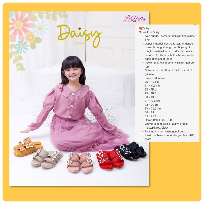 Sandal Anak Daisy by Labella Feet