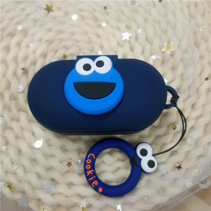 QCY T3 TWS Wireless Bluetooth Protective Silicone Case Cute Cartoon Soft Cover with Key Ring