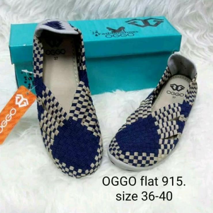 ➸ Sepatu rajut wanita OGGO flat anyaman tipe 915 size 36-40 ㊑