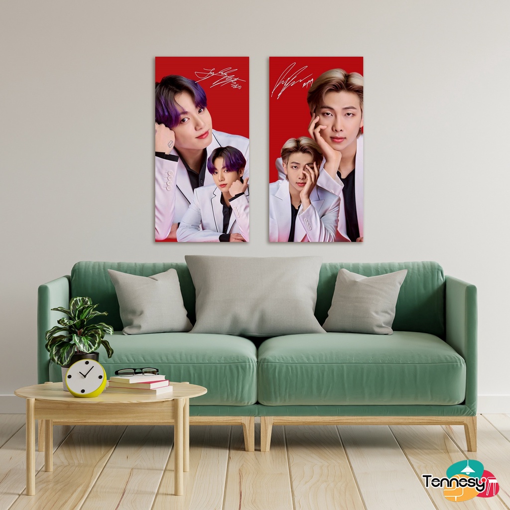 HIASAN DINDING BTS RED SIGN 10x20CM WALL DECOR PAJANGAN POSTER DEKORASI DINDING KAMAR TIDUR RUMAH