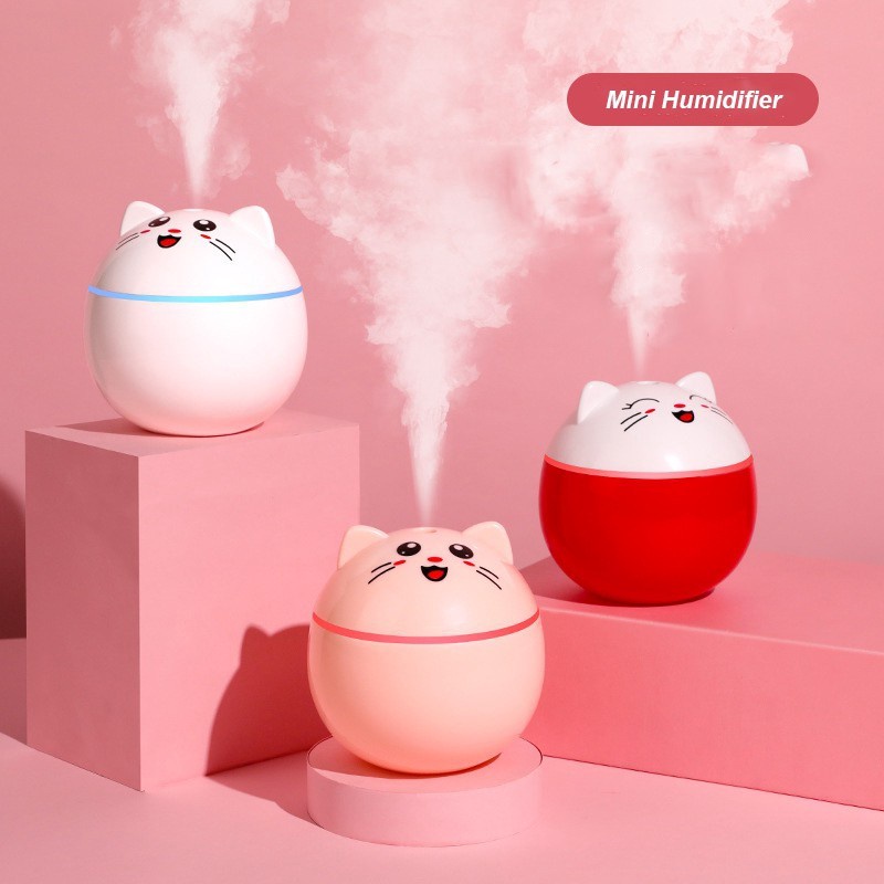 YGS - Humidifier 300ML Purifier Diffuser Portable Bentuk Kucing Terapkan ke Essential oil Aromaterapi-3