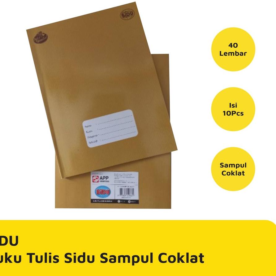 

⚡️COD⚡️ BUKU TULIS SIDU 40 LEMBAR SAMPUL COKLAT 10 PCS / PACK MURAH 