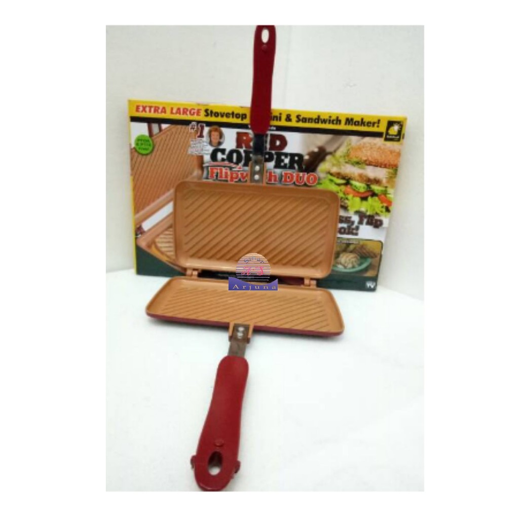 FLIPWICH DUO RED COPPER DOUBLE PAN ANTI LENGKET