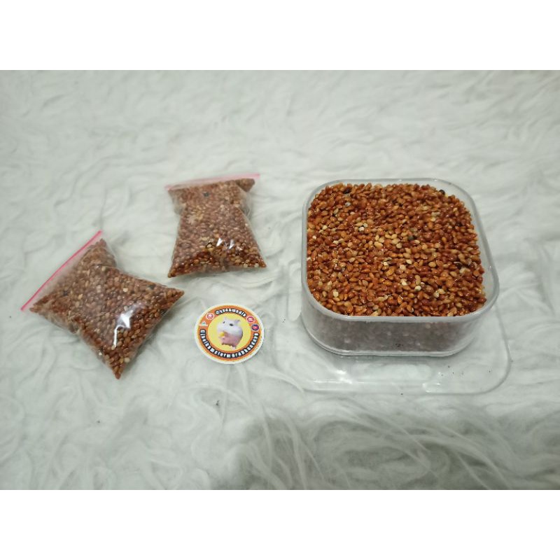 Red Seed Milet Millet MINI Pack Biji Sehat Makanan Hamster, Burung dan penyuka biji-bijian Merah