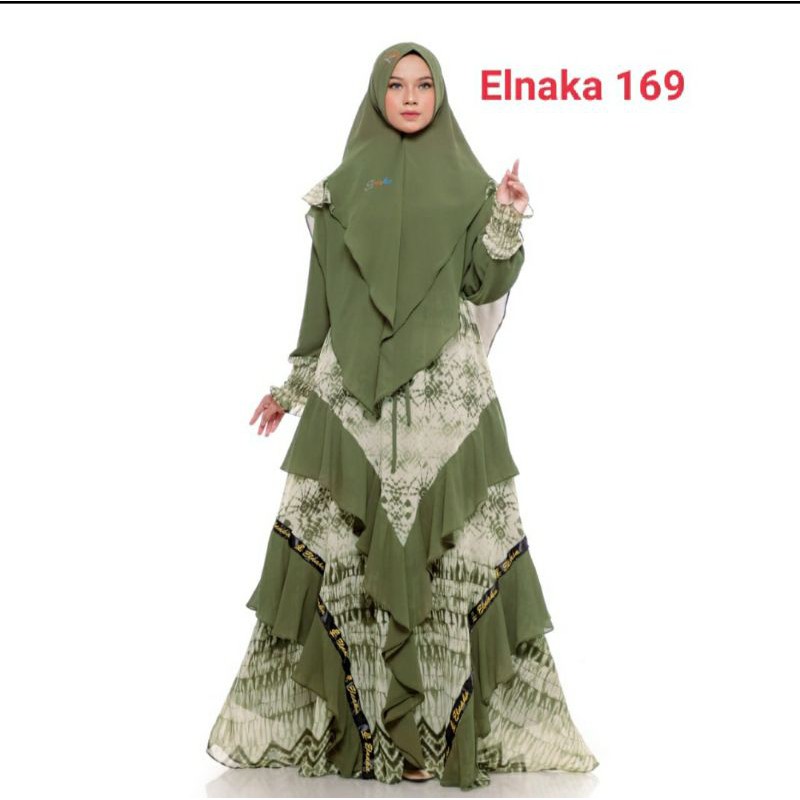 Elnaka 169_ gamis syari ceruty premium by elnaka