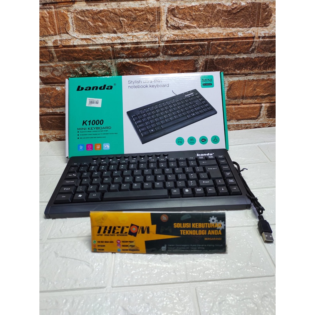 Jual Keyboard mini USB BANDA K1000 original - hitam | Shopee Indonesia
