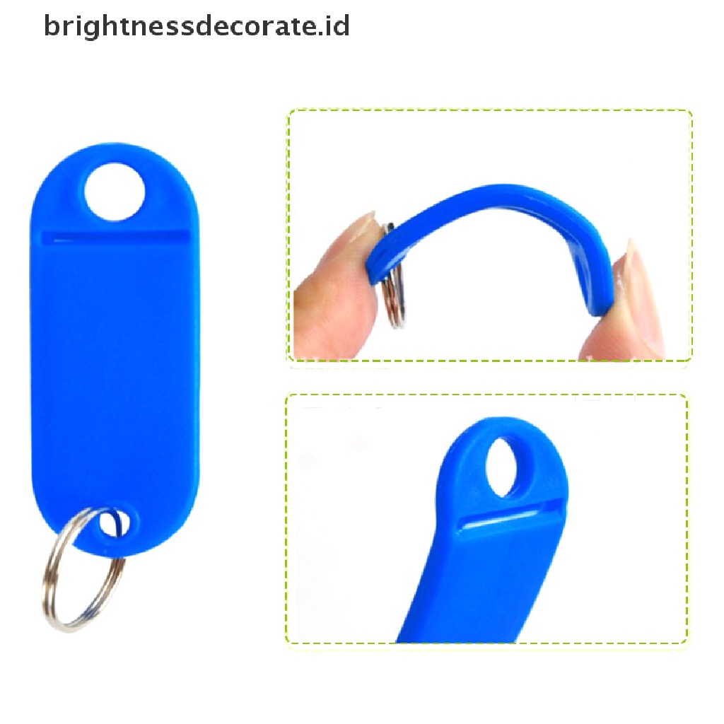 [birth] 50pcs Keychain Key ID Label Tags Luggage ID Tags Hotel Number Classification [ID]