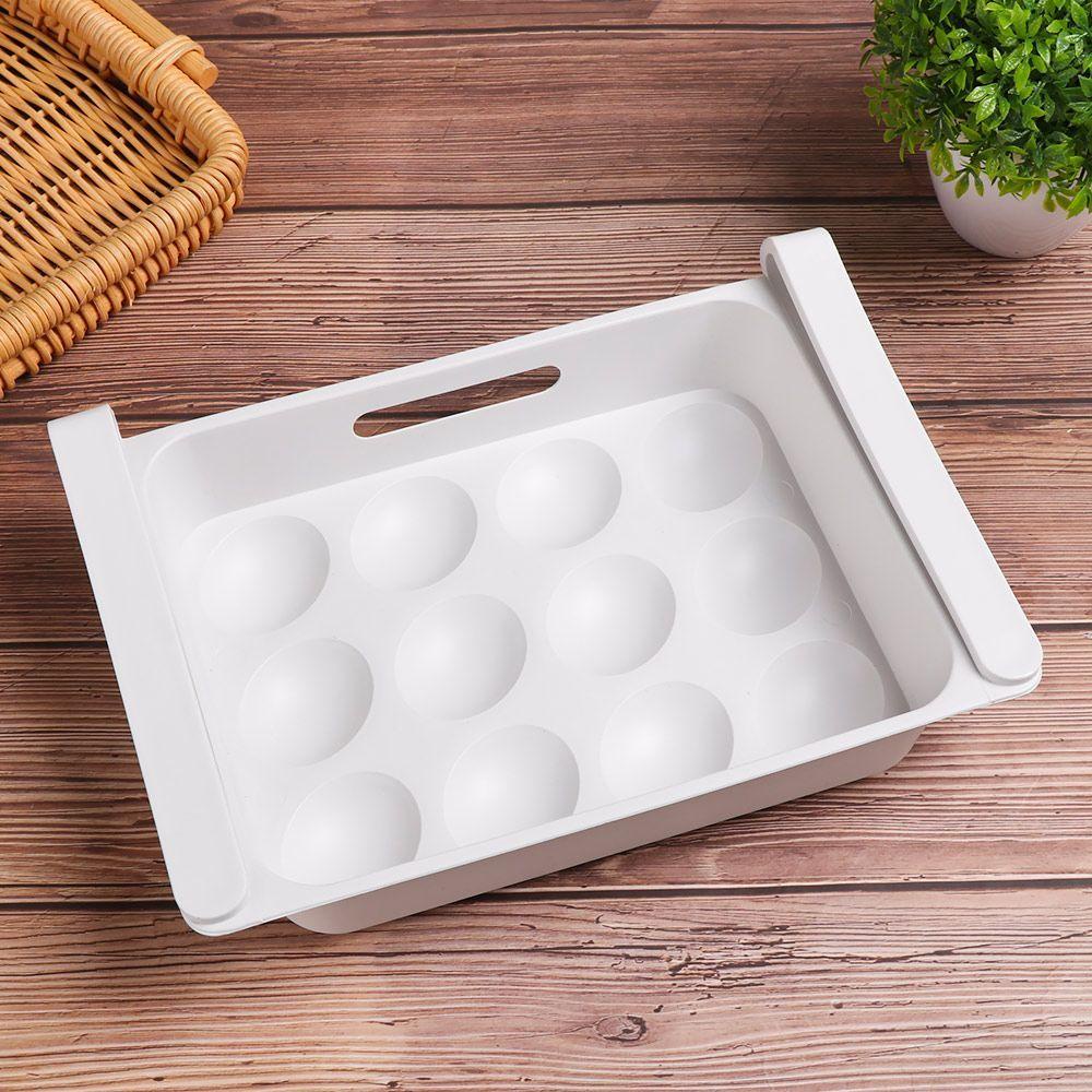 Solighter Kulkas Kotak Penyimpanan Telur Tahan Lama Rak Laci Kulkas Food Organizer Storage Tray