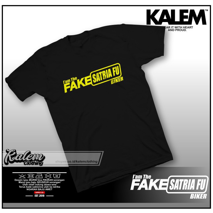 T-shirt Kaos Baju Motor Fake Suzuki Satria FU Rider Kaos otomotif - KALEM CLOTHING -Esthercloth
