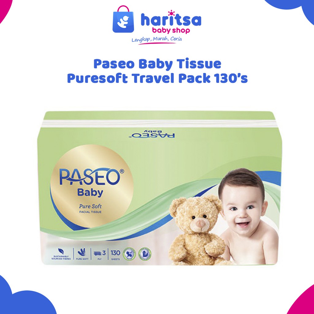 Paseo Baby Tissue Pure Soft 130's / Tissue lembut