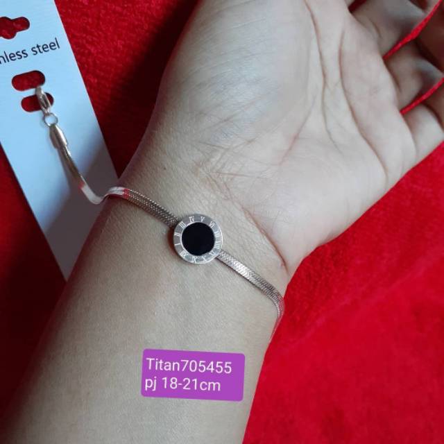 GELANG TANGAN WANITA GELANG TANGAN TITANIUM FASHIONABLE