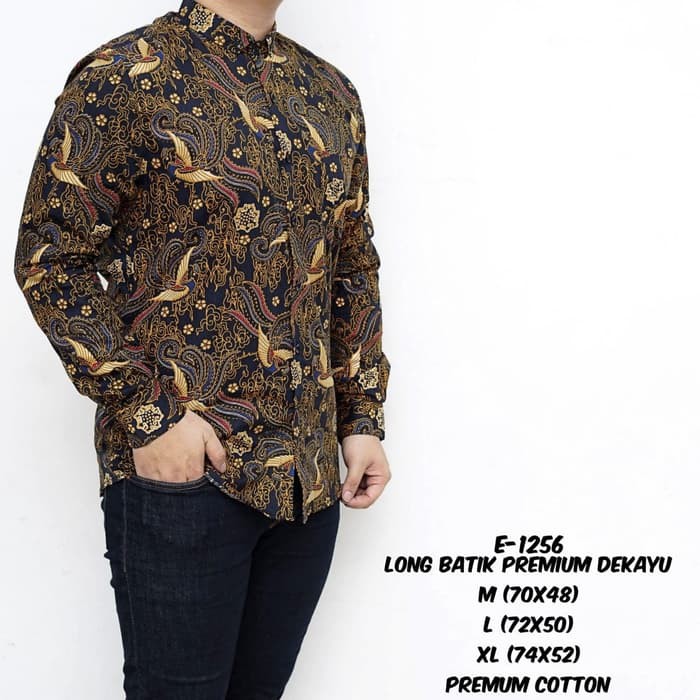 Kemeja pria batik premium lengan panjang DEKAYU & JOGLO - Dekayu, XL