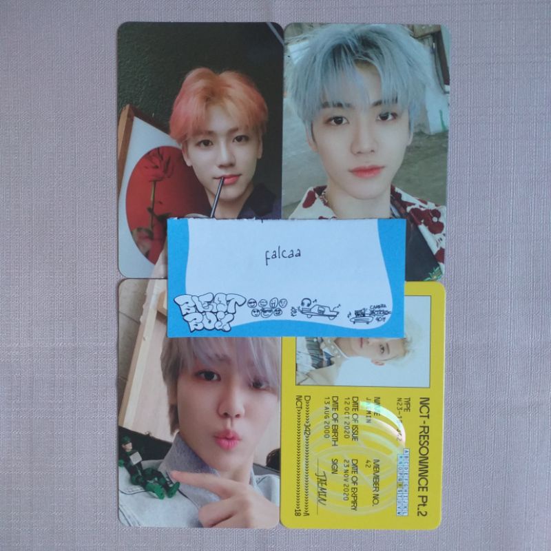 (baca desk) pc jaemin nct dream we go up (pop ice), we boom, ridin (sapi), id card resonance