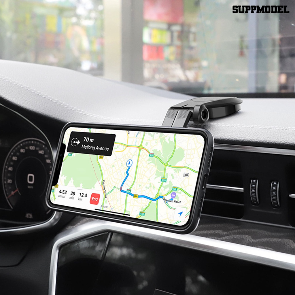 Sdl Stand Holder Smartphone Magnetik Bahan ABS Warna Hitam Rotasi 360 Derajat Untuk Mobil
