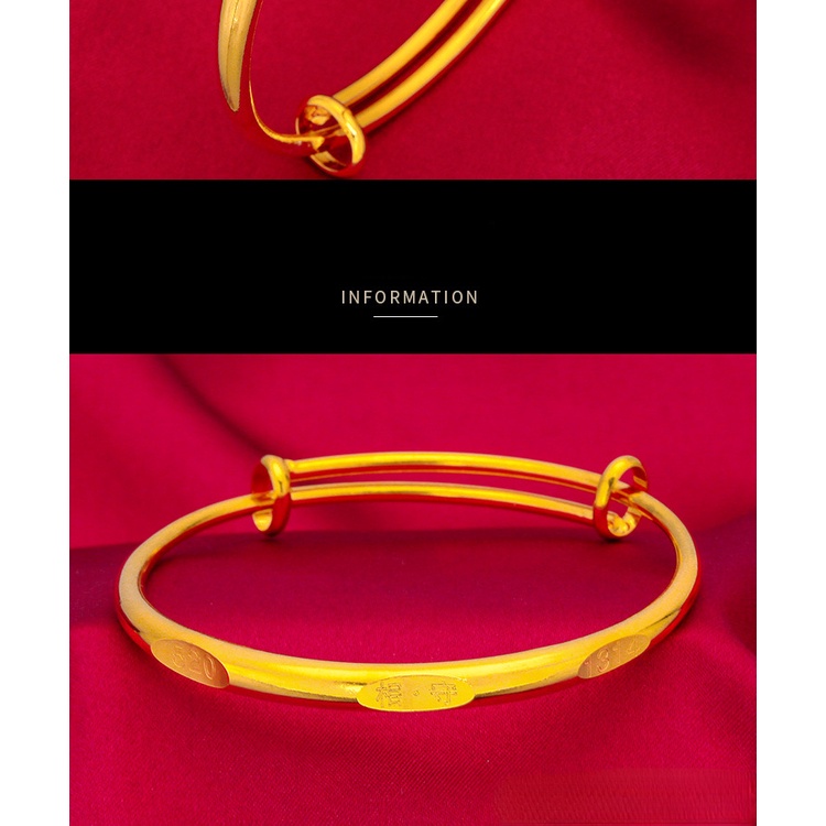 Perhiasan Gelang 24K Bangkok 520 Model Dorong Tarik Untuk Wanita Forever