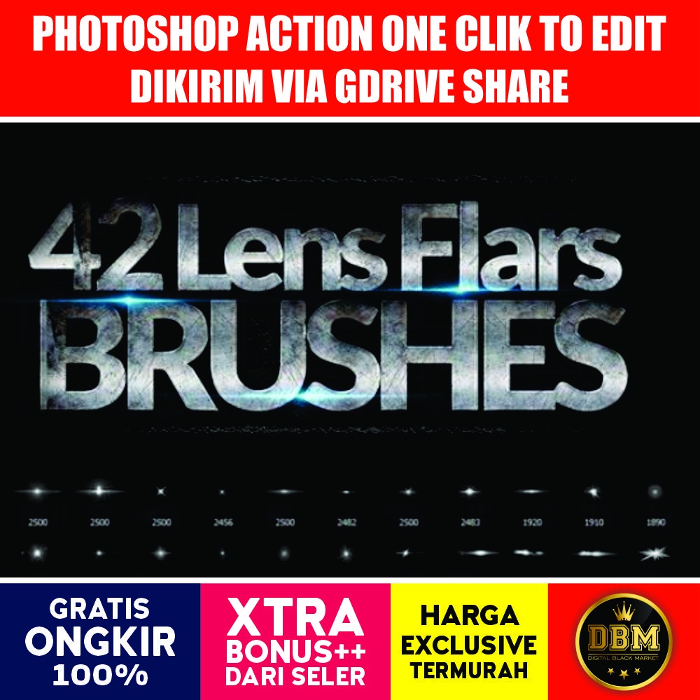 Lens Flare, Light Effects And Bokeh - 284 Different Photoshop Brushes