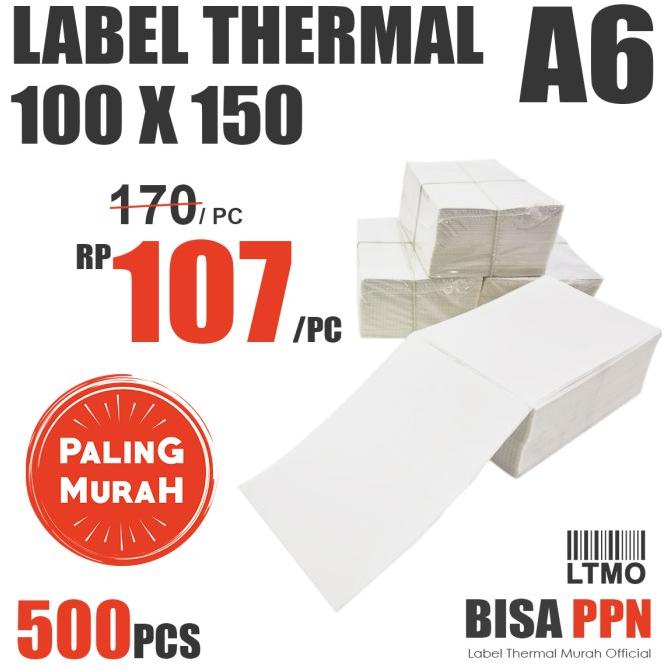 

Label Barcode CF MURAH 100 x 150 A6 kertas stiker thermal 500 pcs