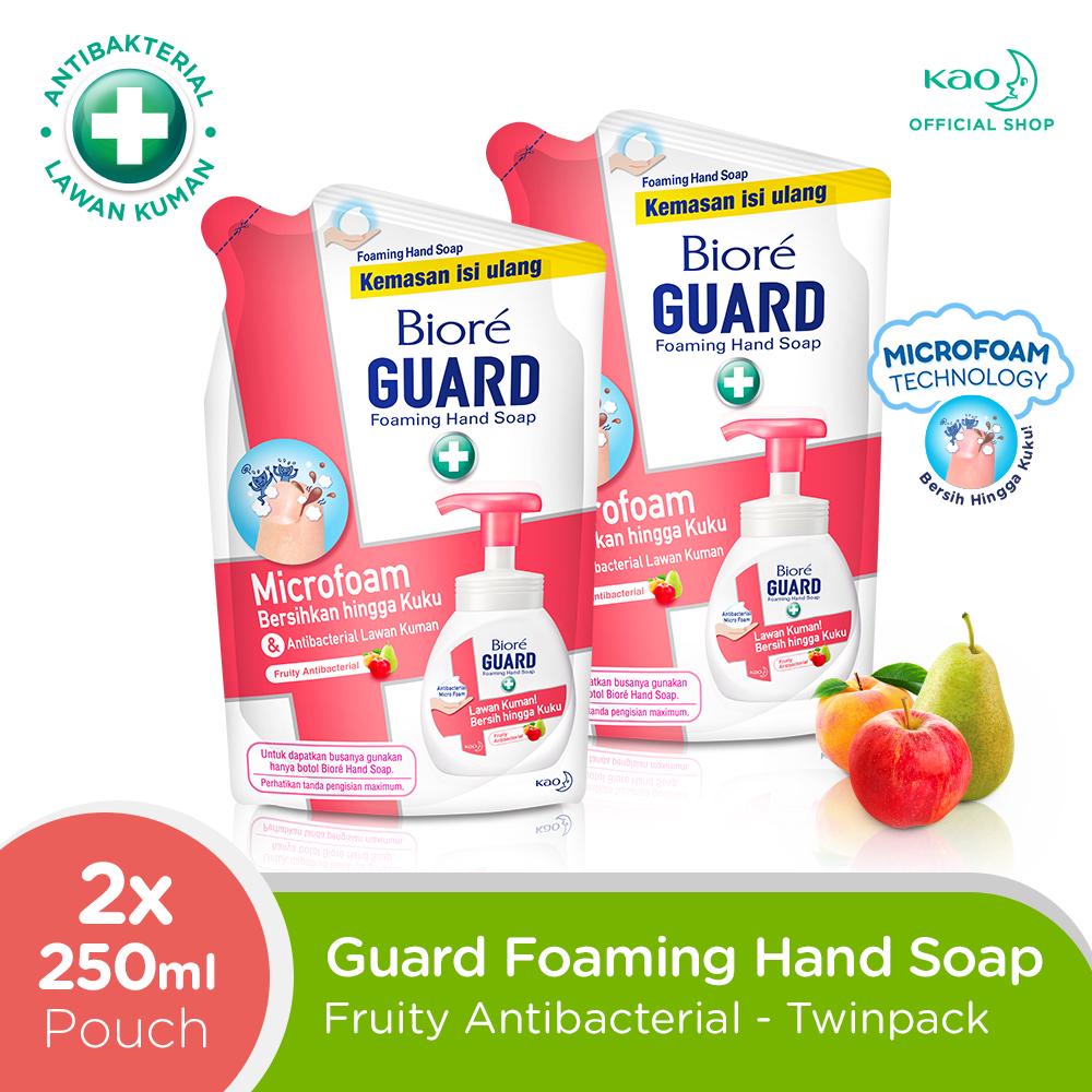 Biore Guard Sabun Cuci Tangan Foam Fruity Anti Bakteri Refill 250 ml Twin Pack