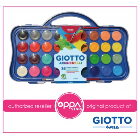 

Giotto Acquerelli set 36 warna Cat Air Watercolors block