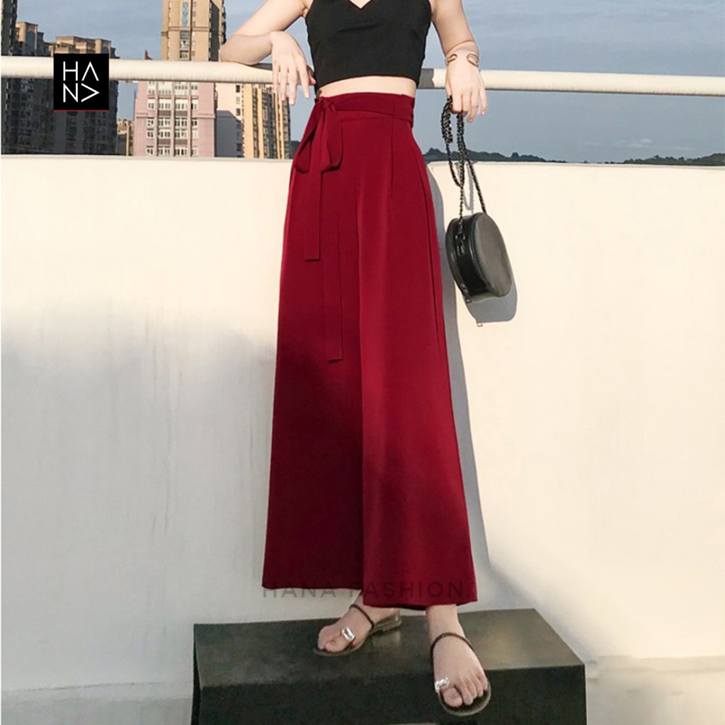 HanaFashion JKT- Ribbony Side Pants Celana Panjang Bahan Wanita - LP031