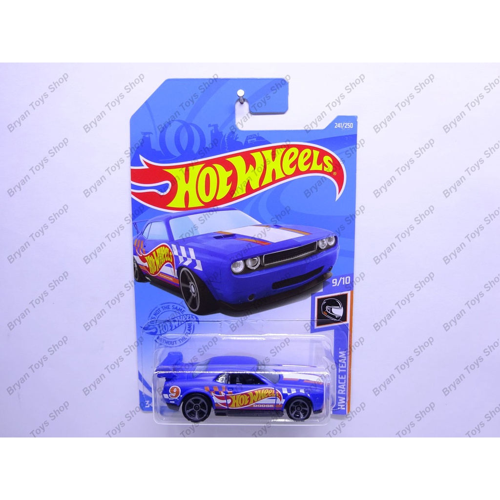 Hot Wheels Dodge Challenger Drift Car Biru Tampo HotWheels