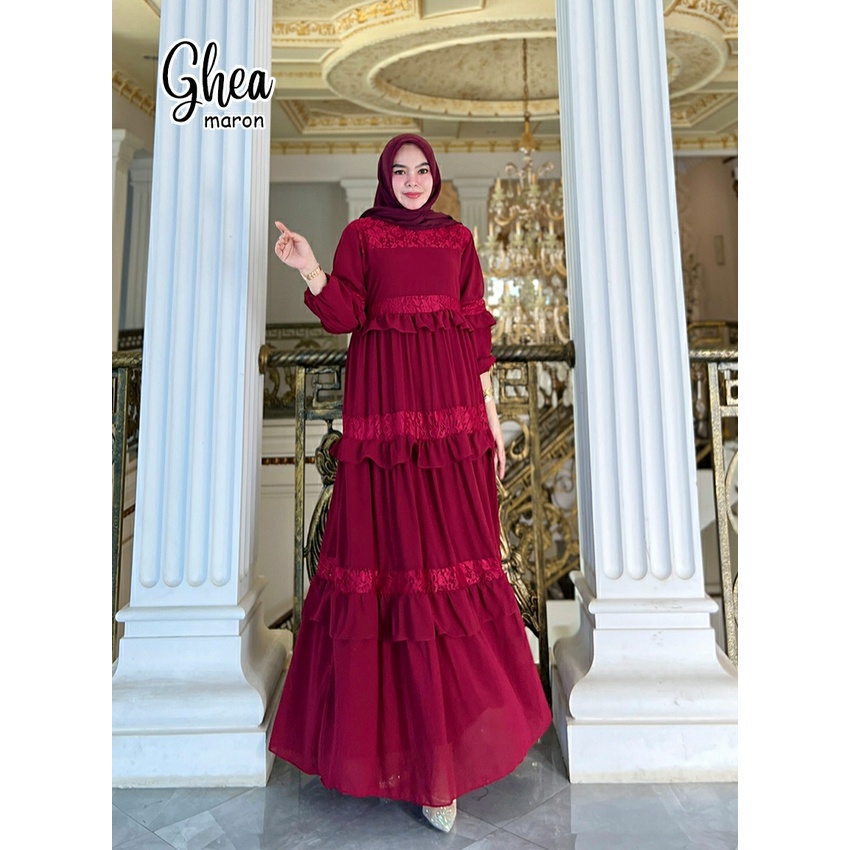 GAMIS PESTA KONDANGAN GHEA DRESS BRUKAT