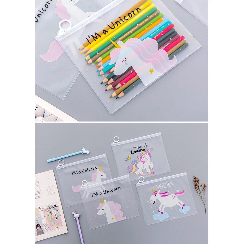 RADYSA - Pouch Unicorn / Pouch Kosmetik Pouch Karakter/ Pouch Transparan Unicorn