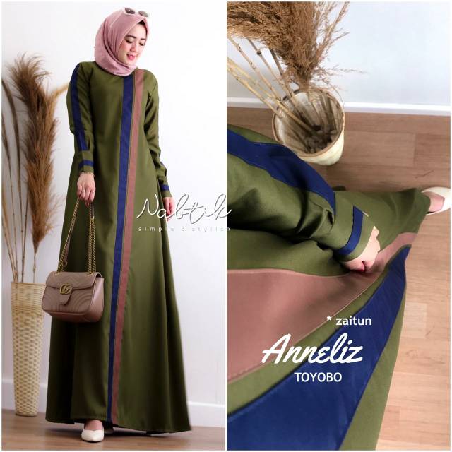 Aneliz Maxy Ory by Nabtik Hijab Dress Maxy | Maxi Dress | Suplier Hijab Solo | Grosir Hijab Solo
