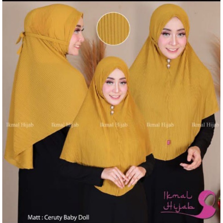 BERGO MARYAM PLISKET Lidi dan padi / JILBAB BERGO PLISKET / KERUDUNG BERGO / HIJAB