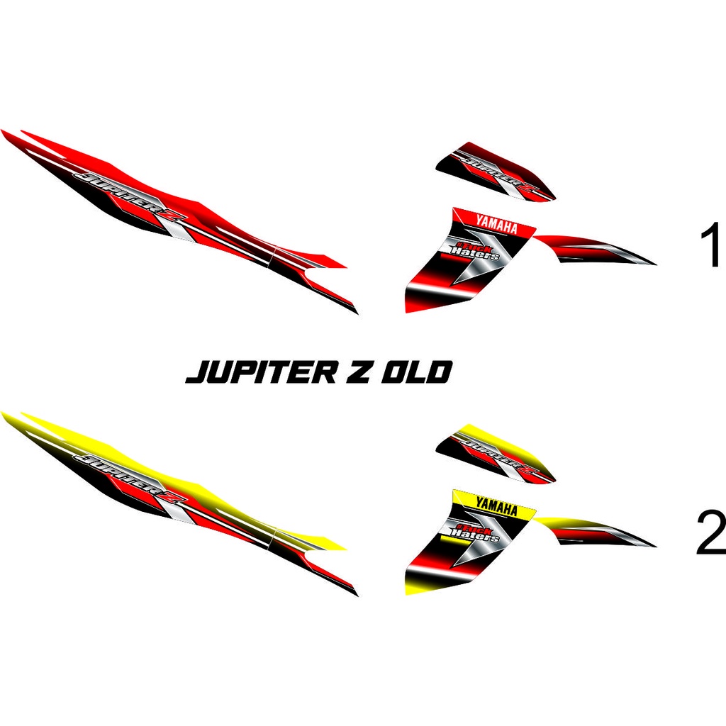 STIKER SIMPLE MOTIF DECAL STRIPING MOTOR YAMAHA JUPITER OLD POLET STRIPING VARIASI MOTOR JUPITER Z L
