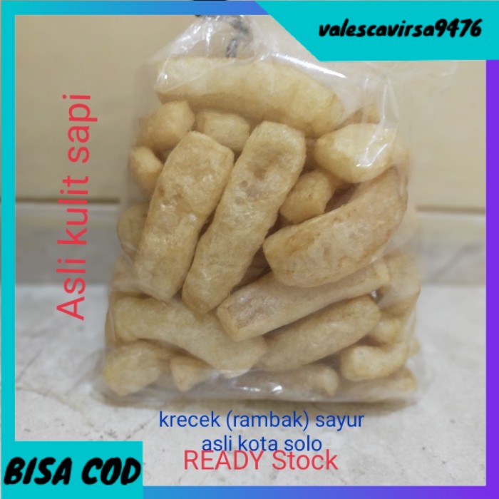 

⭐BISA COD⭐ (KRECEK) Rambak Sayur-SUPER (kulit sapi) utk Sambel Goreng, +-250 gram