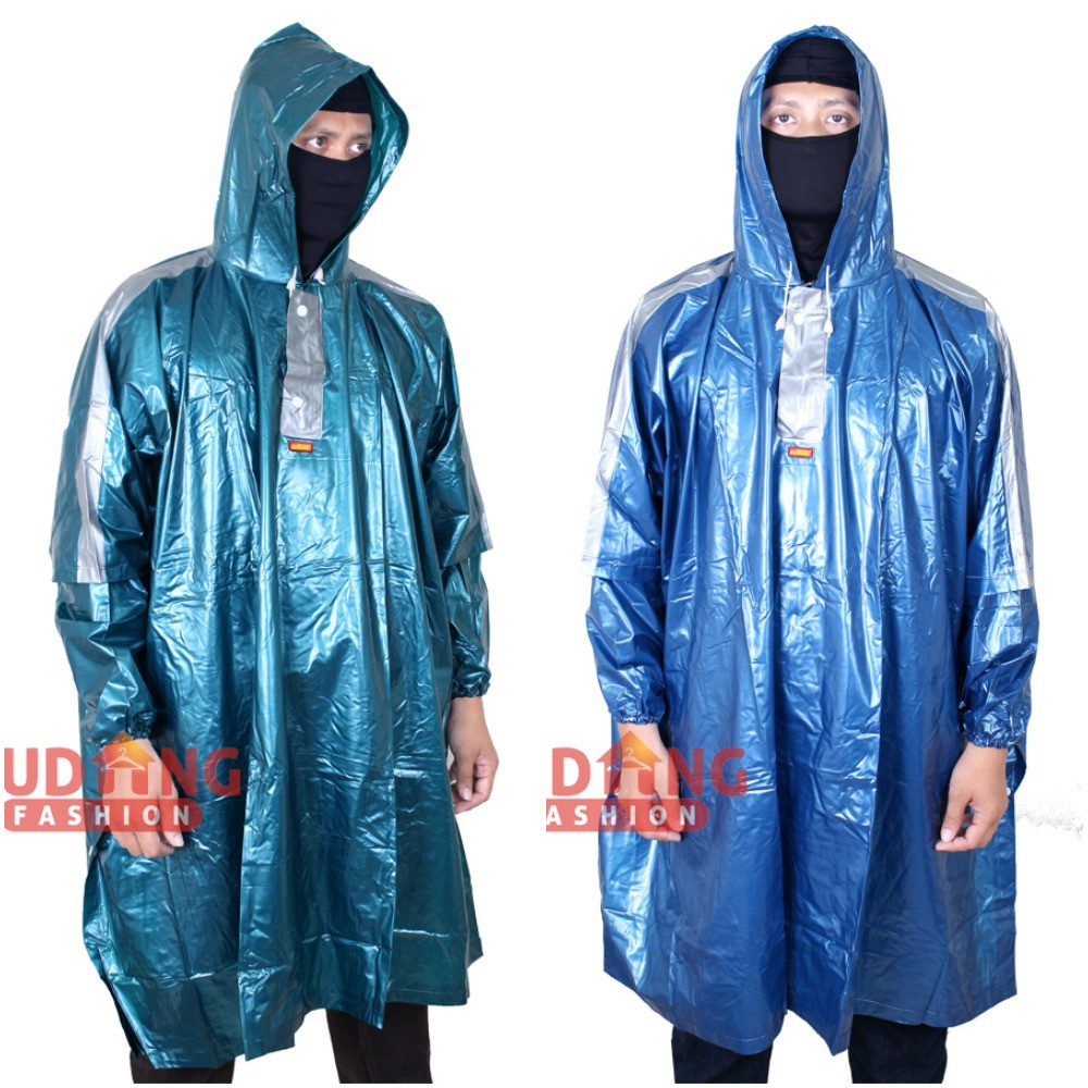 Jas Hujan Poncho Lengan Karet / Ponco Raincoat Anti Air Bahan Karet (COMB)