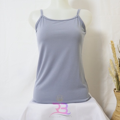 Singlet Wanita / Tangtop premium Wanita / Tanktop Polos / Tank Top Tali Kecil / SIZE M & L-GREY