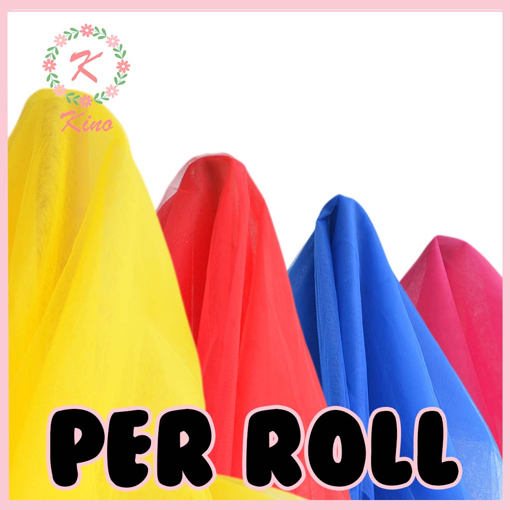 [ PER ROLL ] Kain Tile Tulle tile souvenir/dekorasi/hiasan aksesoris hampers sovenir pernikahan back
