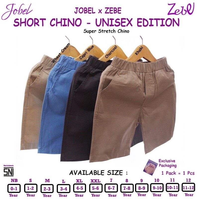 kazel jobel short chino unisex