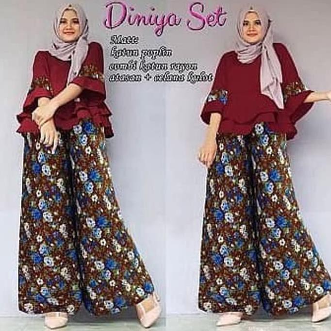 Setelan dinaya/setelan muslim/setelan kulot muslim/baju muslim grosir TERLARIS