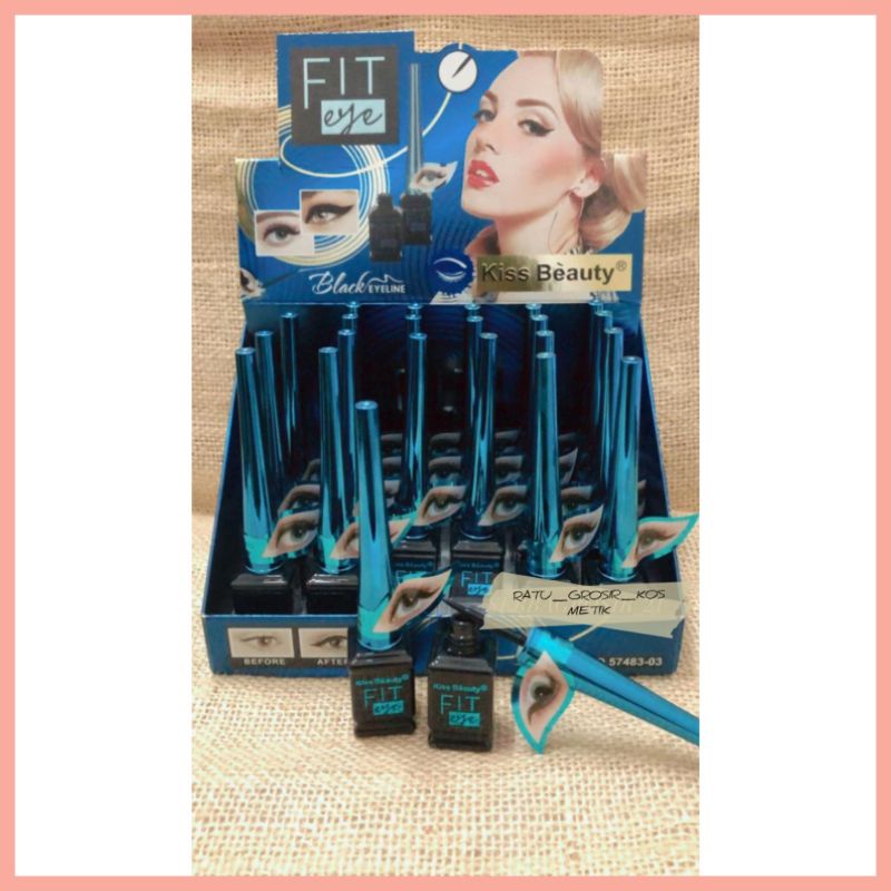 [ECER] EYELINER KISS FIT EYE BEAUTY WATERPROOF 24H NO.57483/TOOT NO.57762