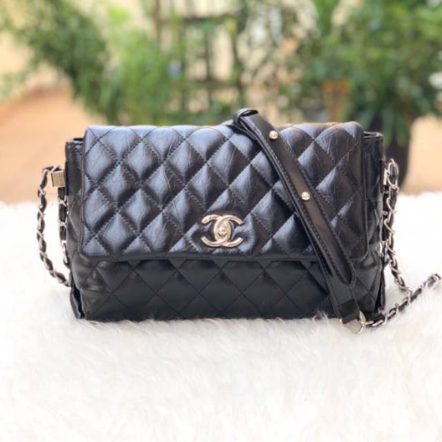 Chanel classic quilted / tas pesta silver