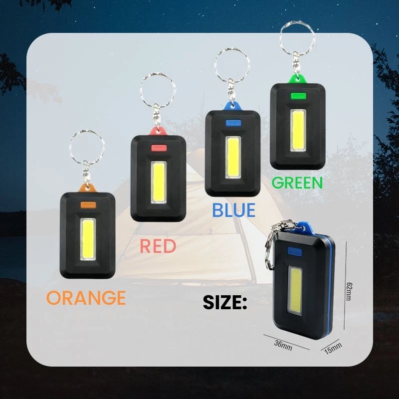Gantungan Kunci Senter LED Mini Portable Untuk Camping / Hiking / Memancing / Outdoor