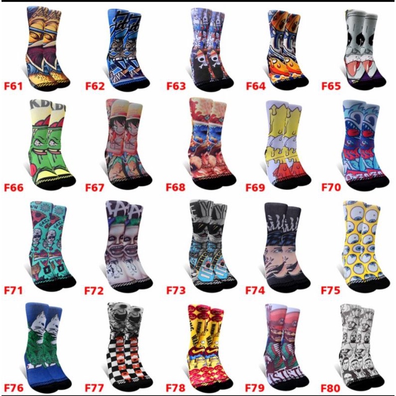 Kaos kaki full print premium / PER 5 LUSIN