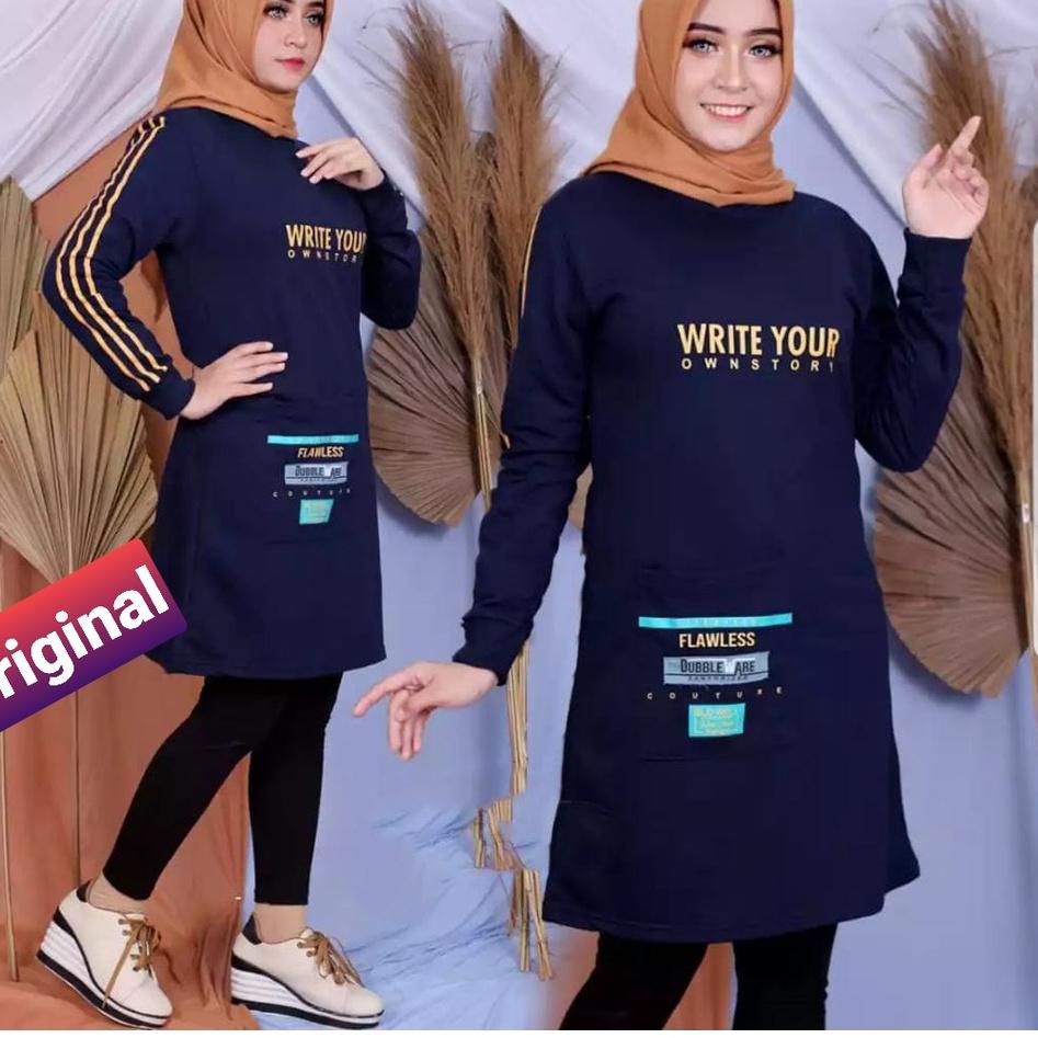 Best TUNIK WANITA  2021 KEKINIAN / TUNIK KAOS PANJANG/TUNIK WANITA DEWASA ATASAN.