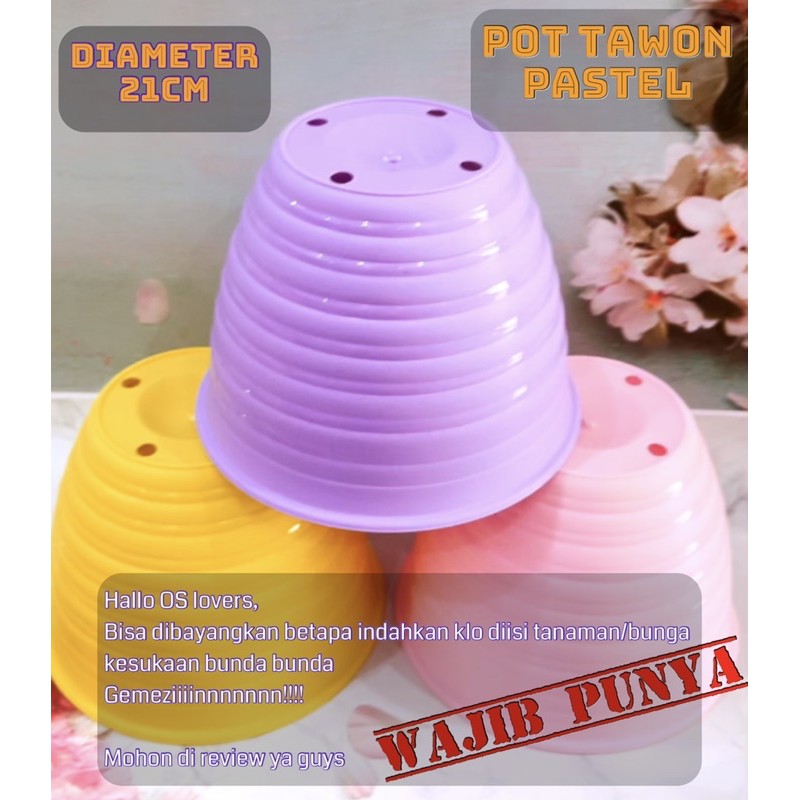 AZ POT TAWON PASTEL UNICORN/ POT MODEL SARANG TAWON /POT BUNGA Diameter 21cm