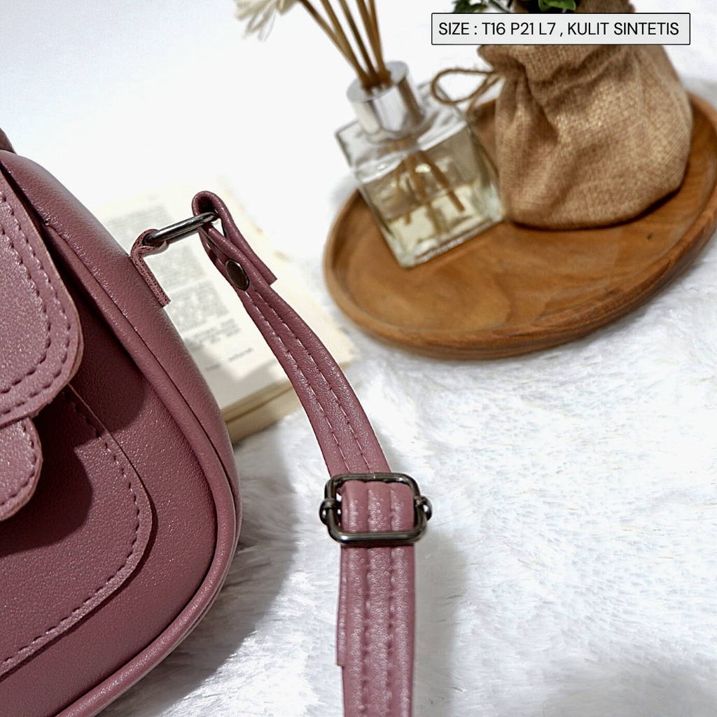 COD BUN Tas Selempang Mini Simple Polos Dengan Model Kucir Slingbag Cross Body Simple dan Stylish