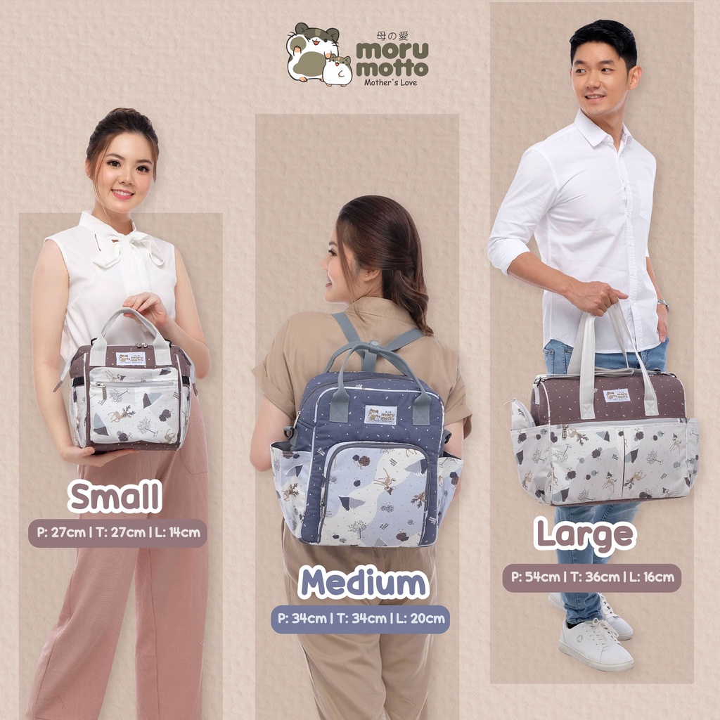 Moru Motto Tas Bayi Medium 3in1 Bambee MMT7009  / Pigeon MMT7007