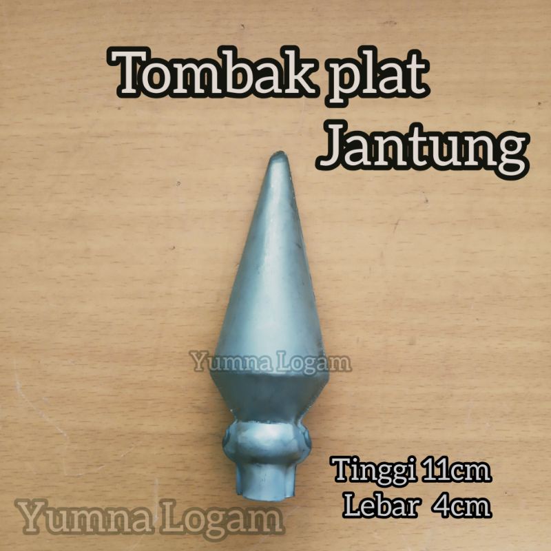tombak plat jantung ornamen pagar besi bengkel las