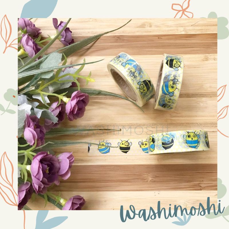 

Washimoshi Masking Washi Tape Bee Design