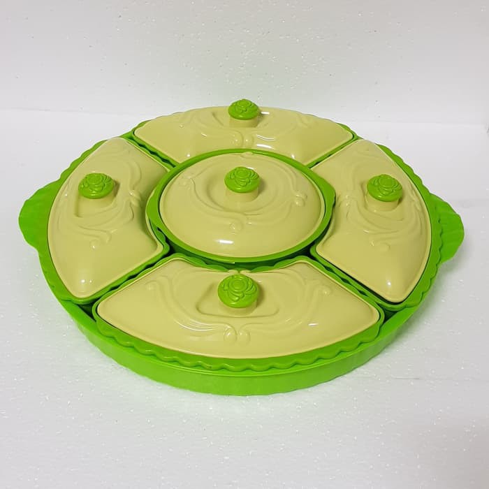 La Rosa Wadah Saji Prasmanan Bulat Plastik